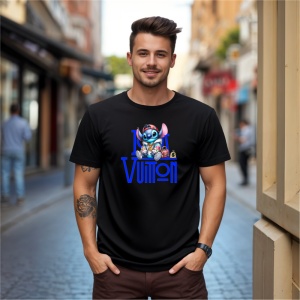 Tricou Stich Gangsta Street Tricou Negru - Copii | Dama | Barbat - Img 9