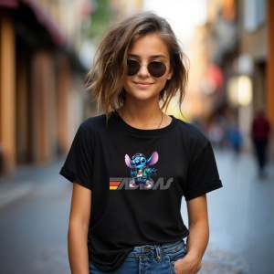 Tricou Stictch Gangsta Now Tricou Negru - Copii | Dama | Barbat - Img 4