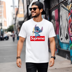 Tricou Stitch Bboy Style Cu Bata Baseball Urban Red Box Logo, din bumbac 100% Copii | Dama | Barbat - Img 5