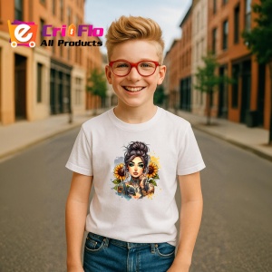 Tricou strong woman rose explosion art, femeie puternica cu explozie de trandafiri, Copii | Dama | Barbat - Img 7