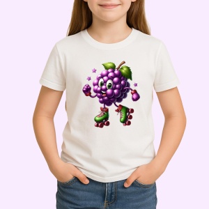 Tricou Strugure amuzant de vara pe role, Fructe, Copii | Dama