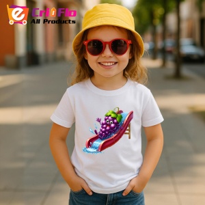 Tricou Strugure amuzant de vara pe topogan, Fructe, Copii | Dama - Img 4