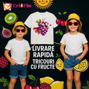 Tricou Strugure amuzant de vara super erou, Fructe, Copii | Dama - Img 6