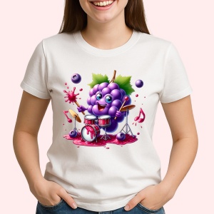 Tricou Strugure amuzant de vara tobosar, Fructe, Copii | Dama - Img 2