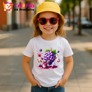 Tricou Strugure amuzant de vara tobosar, Fructe, Copii | Dama - Img 4