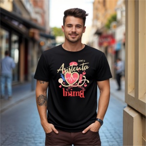 Tricou Sunt o asistenta, o opera pentru inima(1) Negru, Copii | Dama | Barbat - Img 10