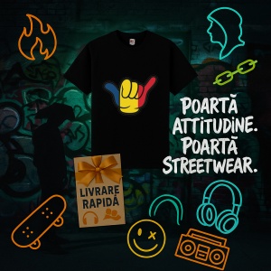 Tricou Sunt Roman Totul OK Negru, Copii | Dama | Barbat - Img 16