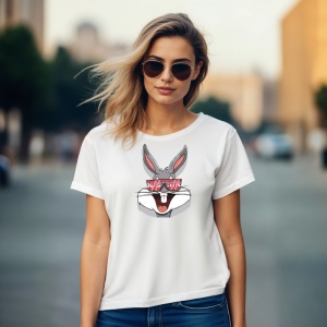 Tricou Supreme Bugs Bunny Tricou Alb - Copii | Dama | Barbat - Img 8