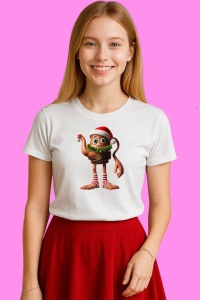 Tricou Ta Ta Ta Sahur Imbodobit Cu Decoratiuni De Craciun, din bumbac 100%, tricou alb, Copii | Dama | Barbat - Img 3