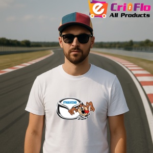 Tricou Tazz Cu Vartej Cu Logo Mazda | Unisex Dama si Barbat - Img 2