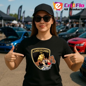 Tricou Tazz Vartej Cu Logo Lamborghini | Unisex Dama si Barbat