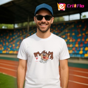Tricou Tesla Tazz Astepta Tornata Vijelia | Unisex Dama si Barbat - Img 4