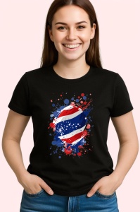 Tricou Thailand Steag Splash Art, Copii | Dama | Barbat, culoare negru - Img 4