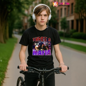 Tricou Three 6 Mafia, muzica Hip-Hop / Trap, Dama | Barbat | Copii, Culoare Negru - Img 10