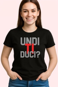 Tricou Ti Mesaj Scurt Rosu Negru, din bumbac 100%, tricou negru Copii | Dama | Barbat