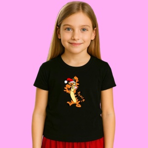 Tricou Tigger Cu Globuri Si Caciula Rosie, din bumbac 100% Copii | Dama | Barbat - Img 2