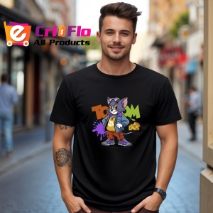 Tricou Tom – Dope Style cu geacă albastră, teniși roșii și grafitti de fundal Copii | Dama | Barbat Barbat - Img 20