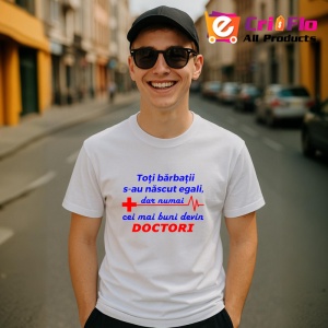 Tricou tori barbatii s-au nascut egali dar numai cei mai buni au devin doctori, Copii | Dama | Barbat - Img 4