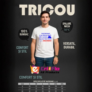 Tricou toti barbatii se nasc egali dar cei mai buni devin ingineri mesaj profesie, Copii | Dama | Barbat - Img 5