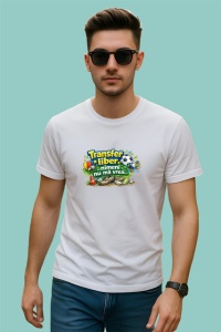 Tricou Transfer Liber Nimeni Nu Ma Vrea Fotbal Amuzant, din bumbac 100% , tricou alb pentru Copii | Dama | Barbat