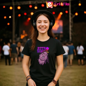Tricou Travis Scott Astronomical Cartoon, muzica POP, Dama | Barbat | Copii, Culoare Negru - Img 5