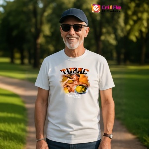 Tricou Tupac Orange Background, muzica Not Applicable, Dama | Barbat | Copii - Img 5