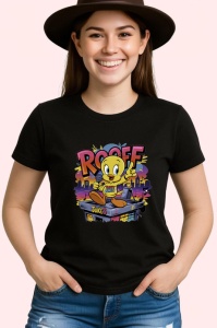 Tricou Tweety Rooster Microfon si soare, look fresh Copii | Dama | Barbat - Img 6