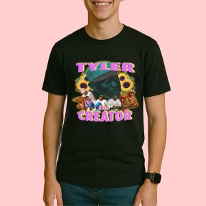 Tricou Tyler, The Creator v1, muzica Hip-Hop / Rap, Dama | Barbat | Copii, Culoare Negru - Img 3