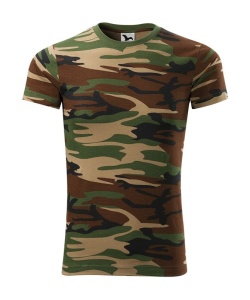 Tricou unisex camuflaj de culoare camuflaj maro