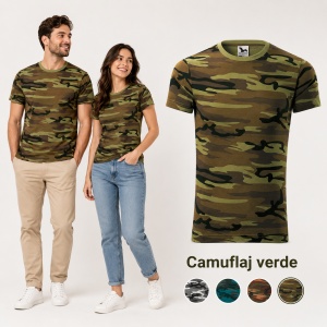 Tricou Unisex Camuflaj din 100% Bumbac, 160 g/m², Mărimi XS–3XL - Img 15