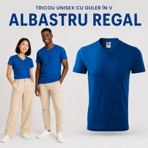 Tricou Unisex Damă și Bărbat Malfini 102, Guler în V, 100% Bumbac, 160 g/m², XS–3XL - Img 13