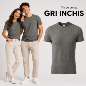 Tricou Unisex Damă și Bărbat model simplu tip Tommy - Img 22