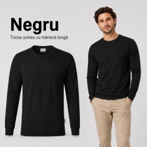 Tricou Unisex Damă și Bărbat Rimeck, Mânecă Lungă cu Manșete, 100% Bumbac, 160 g/m², S–3XL - Img 21