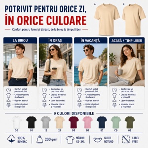 Tricou unisex oversize damă și bărbat Malfini Stage 812, model larg și lejer, 100% bumbac - Img 5
