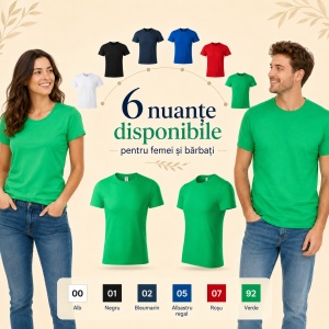 Tricou Unisex Parade din 100% Bumbac, 135 g/m², Guler Rotund, Mărimi XS–4XL