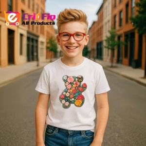 Tricou Urs compus din flori, Copii | Dama | Barbat - Img 7