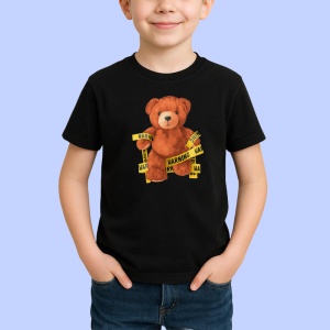 Tricou Urs warning, Copii | Dama | Barbat , tricou negru - Img 2