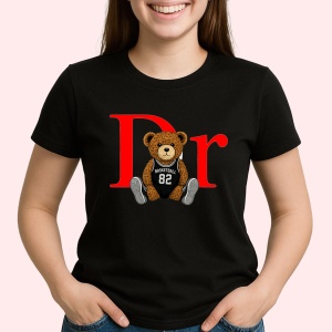Tricou Ursulet Simpatic Dr Negru, Copii | Dama | Barbat - Img 2
