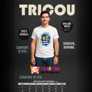 Tricou Uruguay Steag Splash Art, Copii | Dama | Barbat - Img 6
