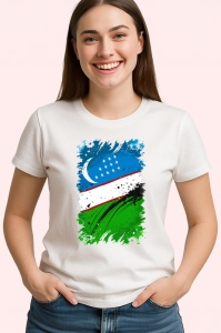 Tricou Uzbekistan Steag Splash Art, Copii | Dama | Barbat