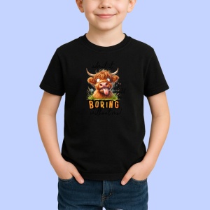 Tricou Vaca Boring Amuzanta Ochelari Soare, din bumbac 100%, tricou negru Copii | Dama | Barbat - Img 2