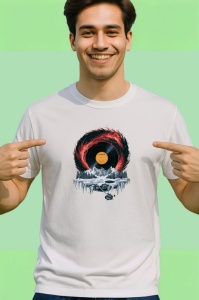 Tricou Valuri Vinil Muzica Peisaj, Copii | Dama | Barbat - Img 2