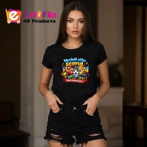 Tricou Vecinii Stiu Scorul Fara Televizor Fotbal, din bumbac 100%, tricou negru Copii | Dama | Barbat - Img 7