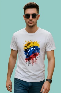 Tricou Venezuela Steag Splash Art, Copii | Dama | Barbat