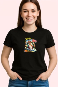Tricou Viata Incepe La 50 Ani Barbat Activ V2, din bumbac 100%, tricou negru Dama | Barbat - Img 2