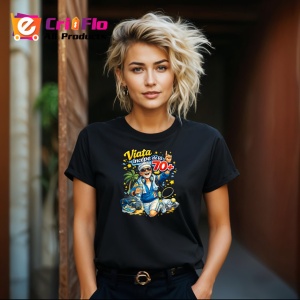 Tricou Viata Incepe La 70 Ani Barbat Vacanta V1, din bumbac 100%, tricou negru Dama | Barbat - Img 4