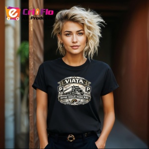 Tricou Viata Intre Doua Parcari Camion Gri V1, din bumbac 100%, tricou negru Dama | Barbat - Img 4