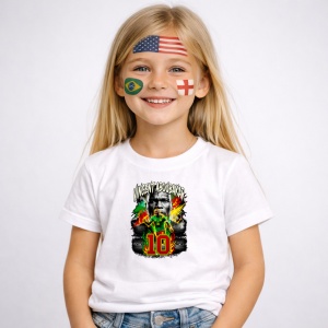 Tricou Vincent Aboubakar Cameroon World Cup Fifa 2026, din bumbac 100%, tricou alb, Copii | Dama | Barbat - Img 2
