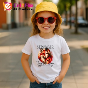 Tricou Vulpe si femeie cu par rosu mesaj inspirational stronger than the storm Copii | Dama | Barbat Barbat - Img 15