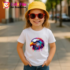 Tricou Vultur curcubeu realist in stil graffiti Copii | Dama | Barbat - Img 11